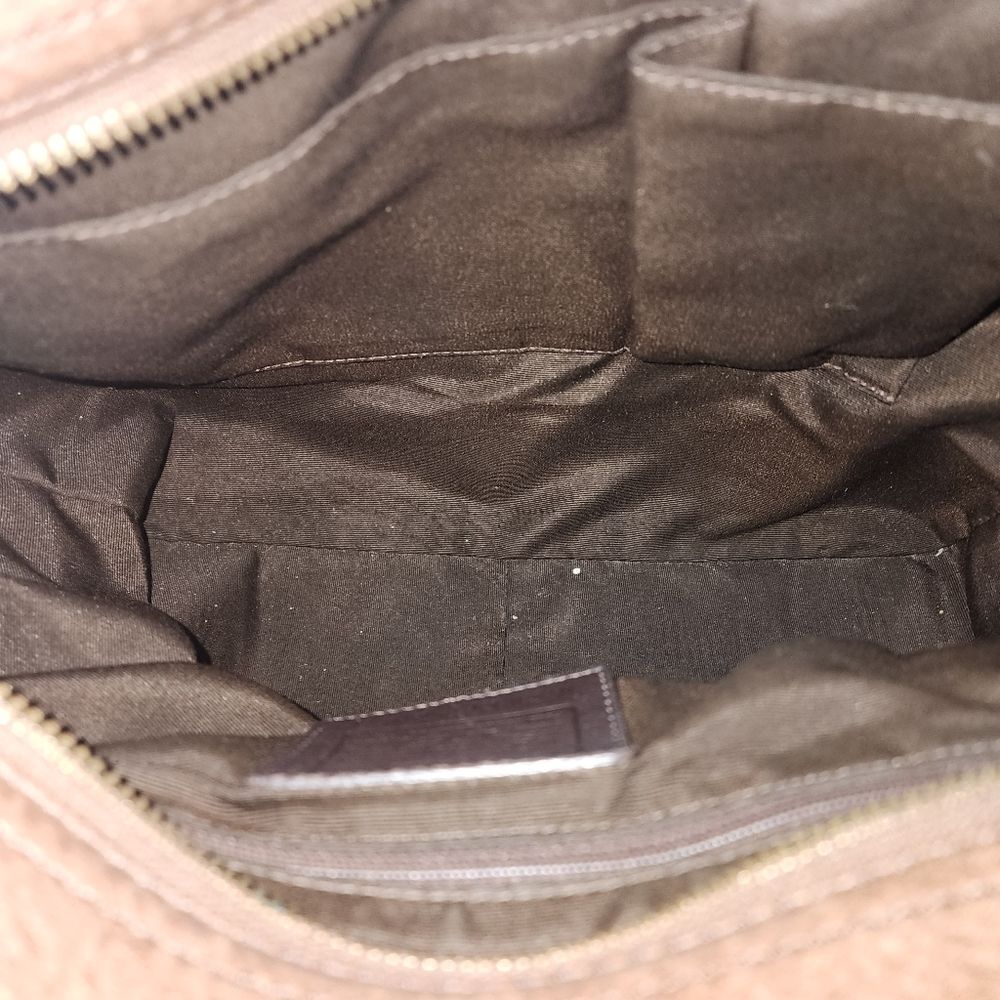 Coach Brown Pebbled Leather Purse - Picture 6 of 12